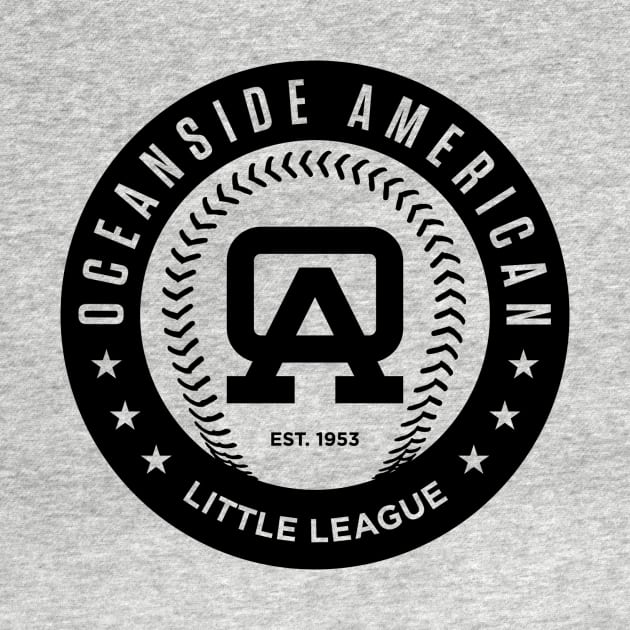 OALL Circle League Logo - Black by Oceanside American Little League